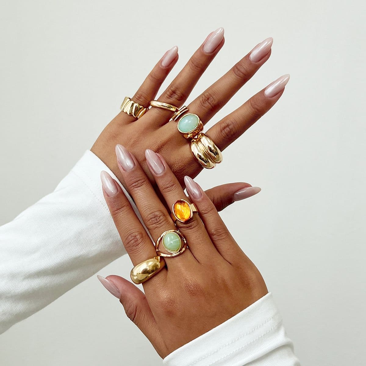 02 Light Gold Ring Set