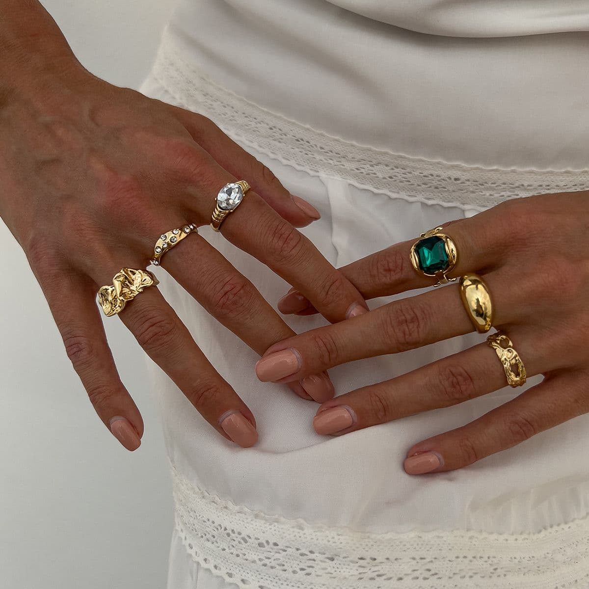 01 Light Gold Ring Set