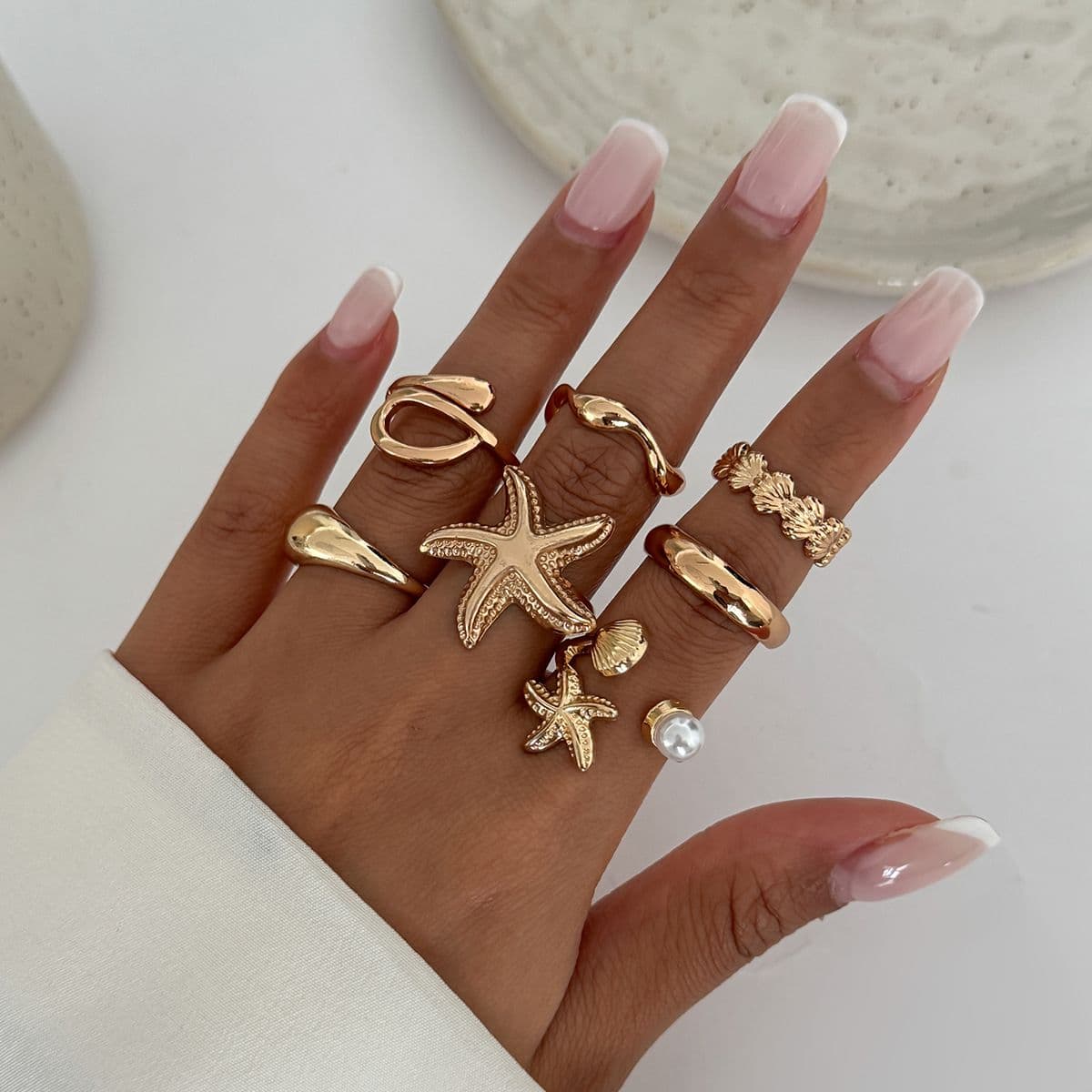 04 Light Gold Ring Set