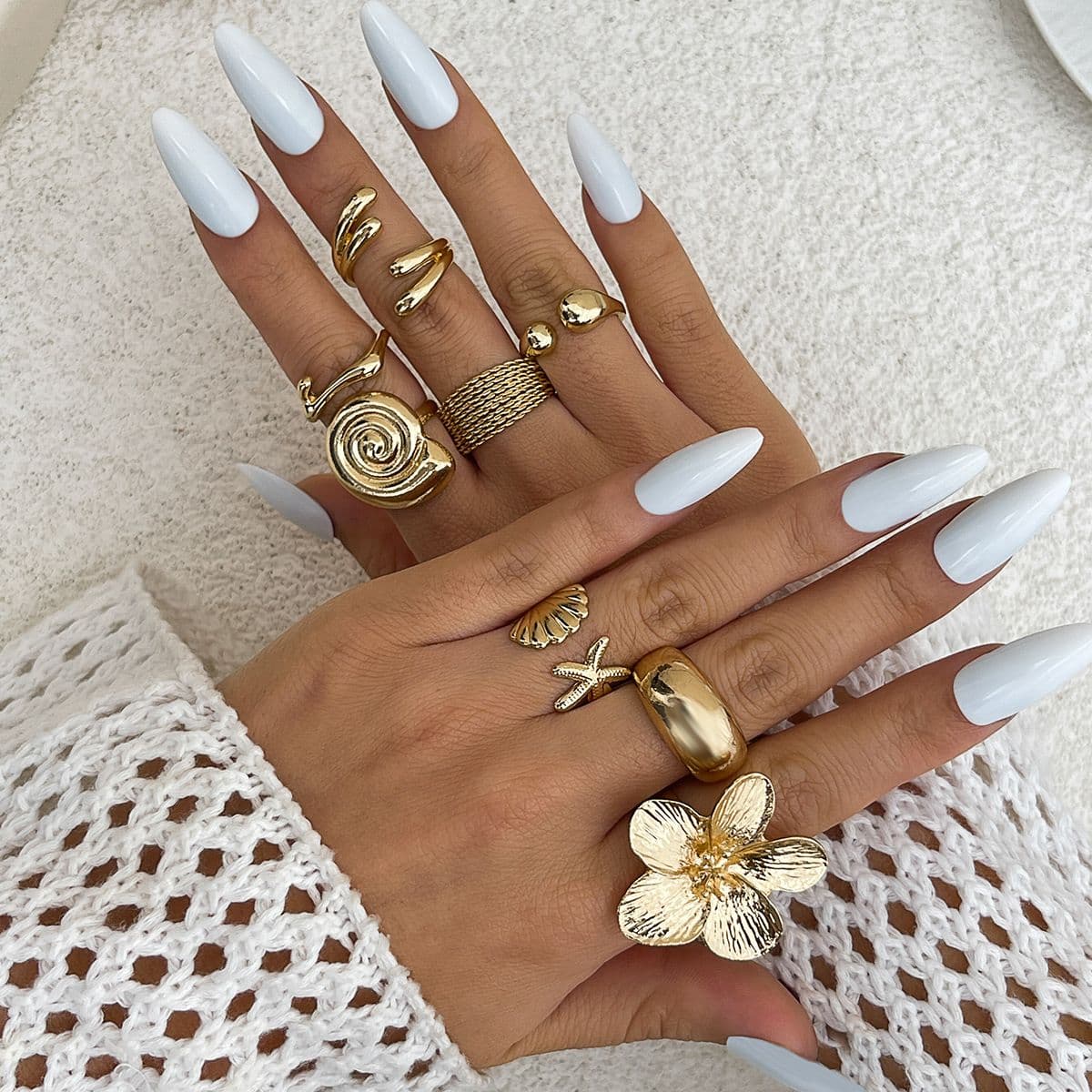 04 Gold Ring Set