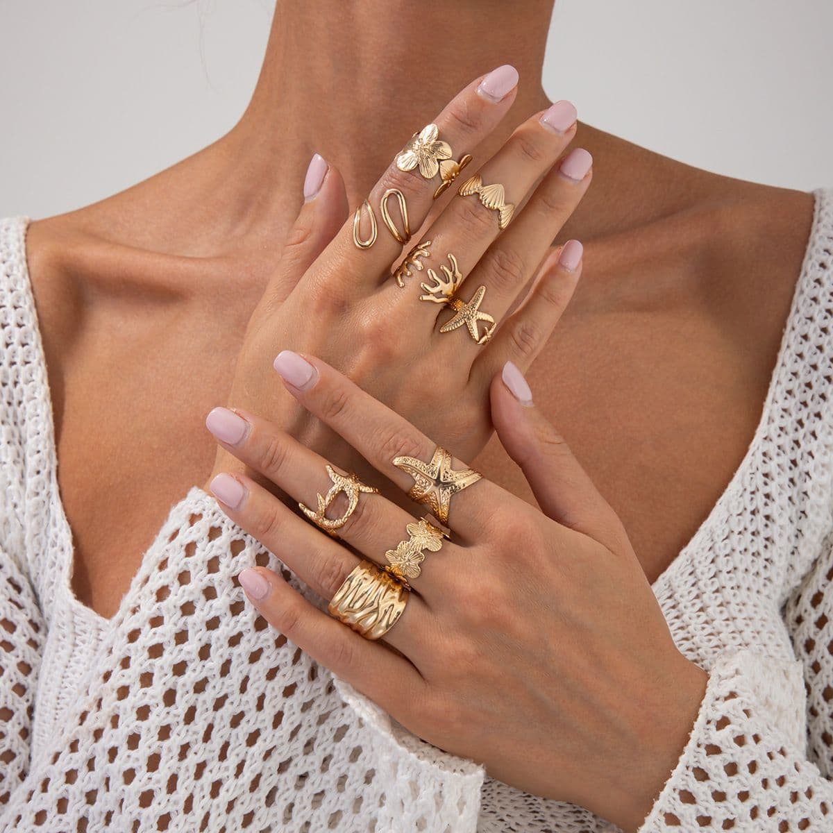 02 Light Gold Ring Set
