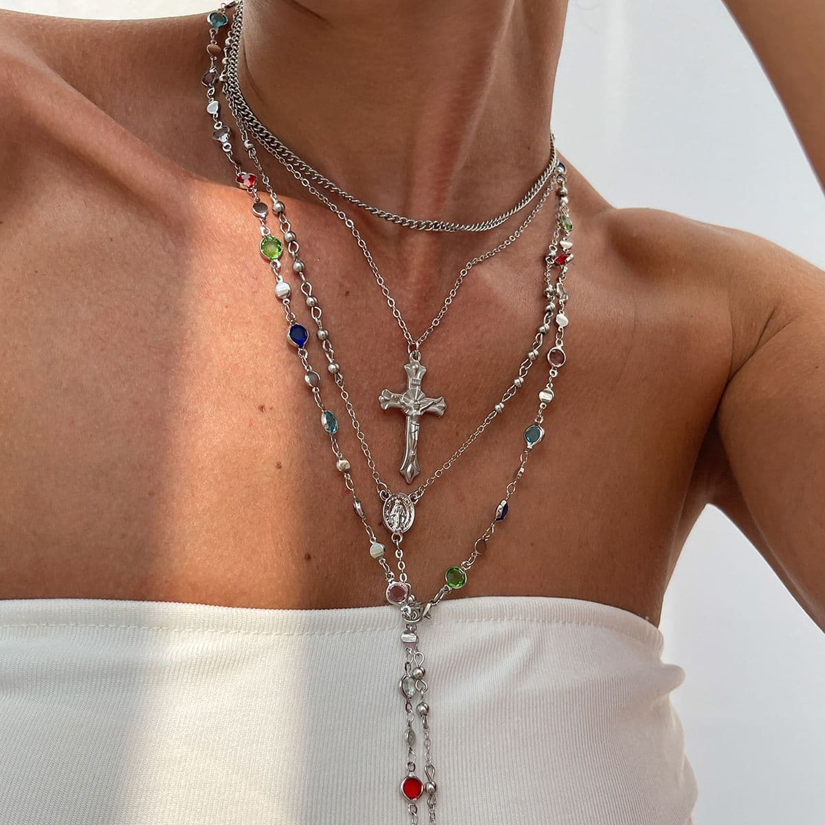 05 White K Necklace