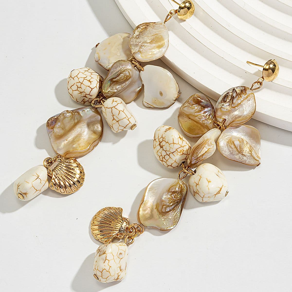 13 White Earrings