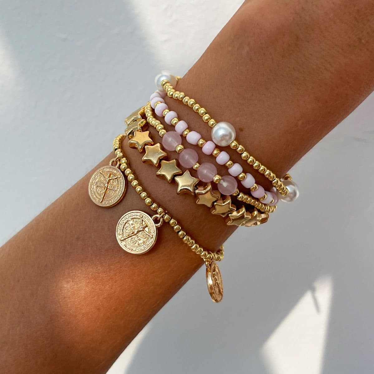 Five-pointed Star Minimalist 5-Piece Bracelet Set - Yunhai Jewelry