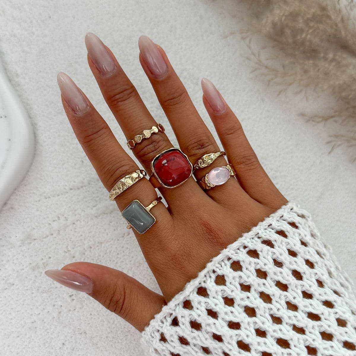 04 Light Gold Ring Set