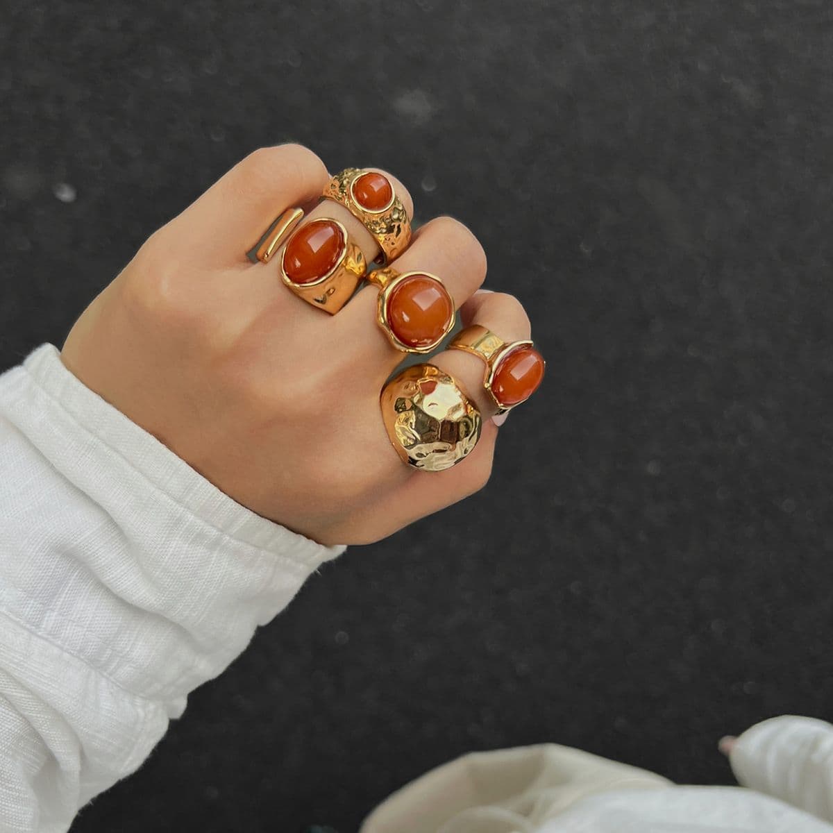 07 Light Gold Ring Set