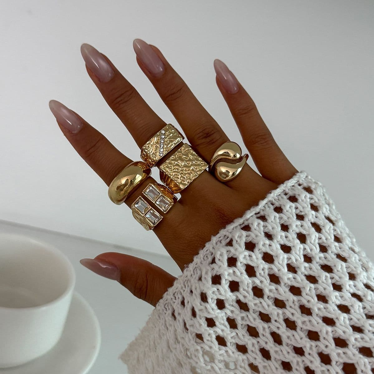 03 Light Gold Ring Set
