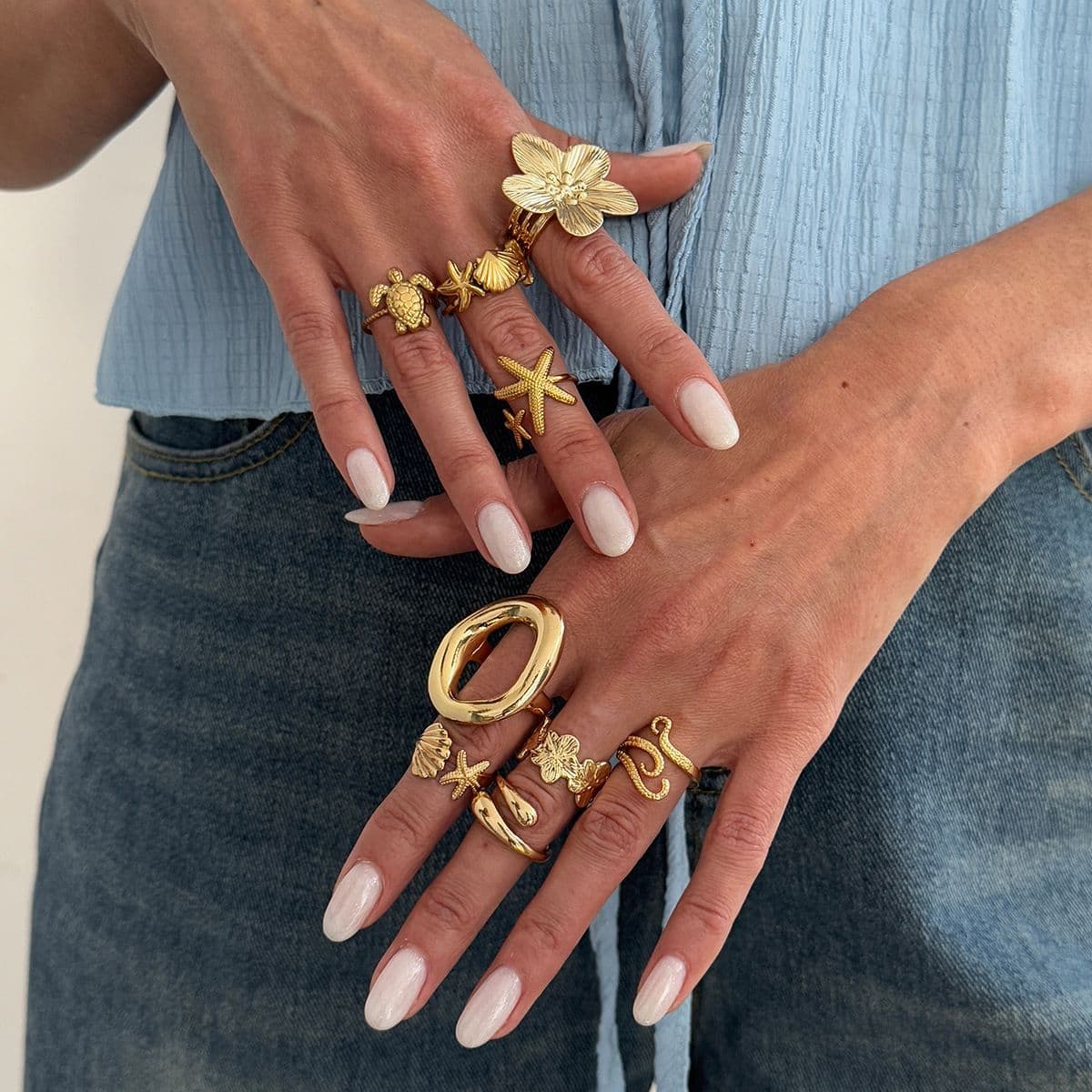 02 Light Gold Ring Set