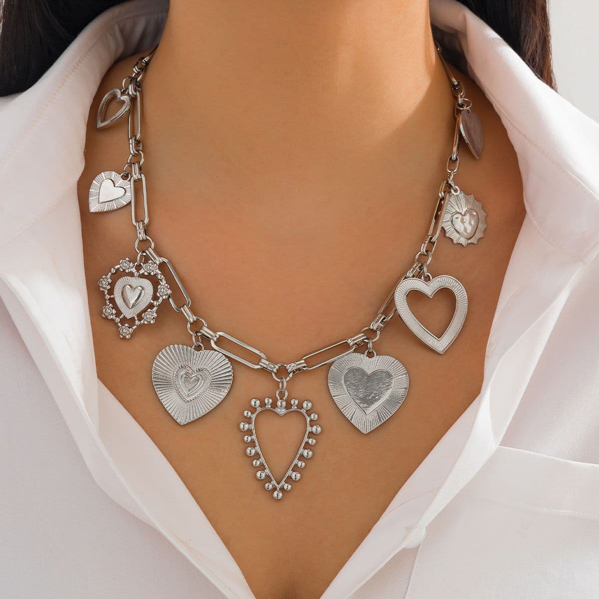 White K necklace