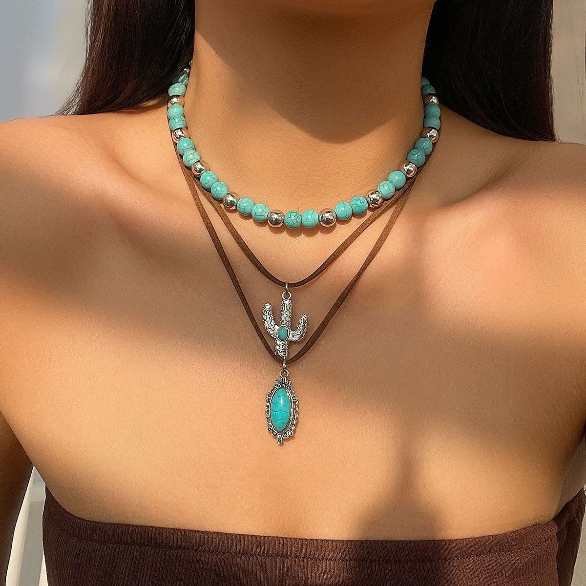 01 White K Necklace