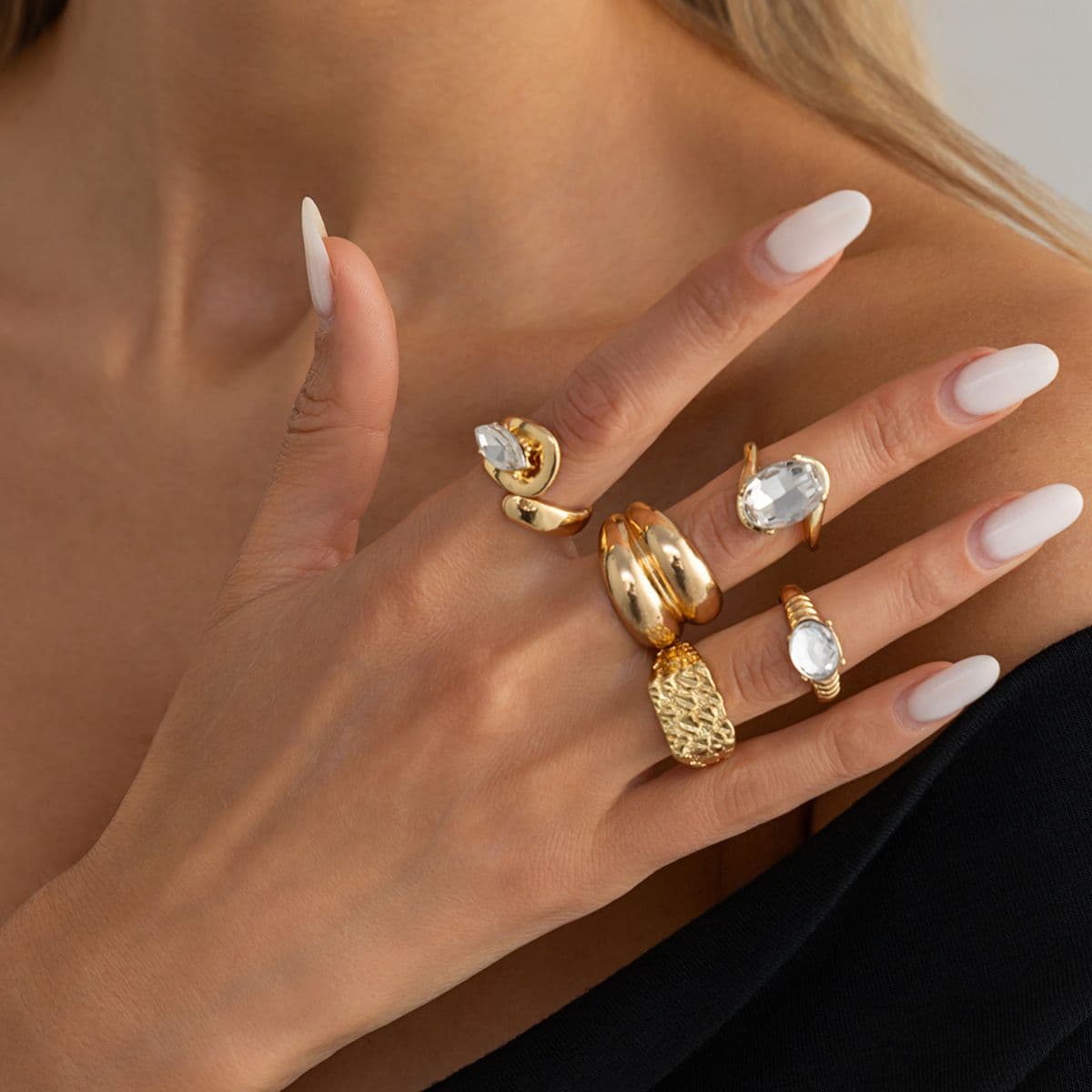 04 Light Gold Ring Set