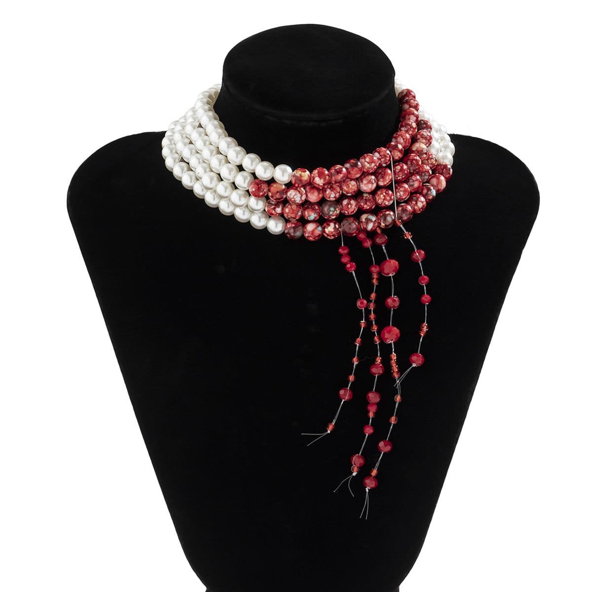01 White K Necklace