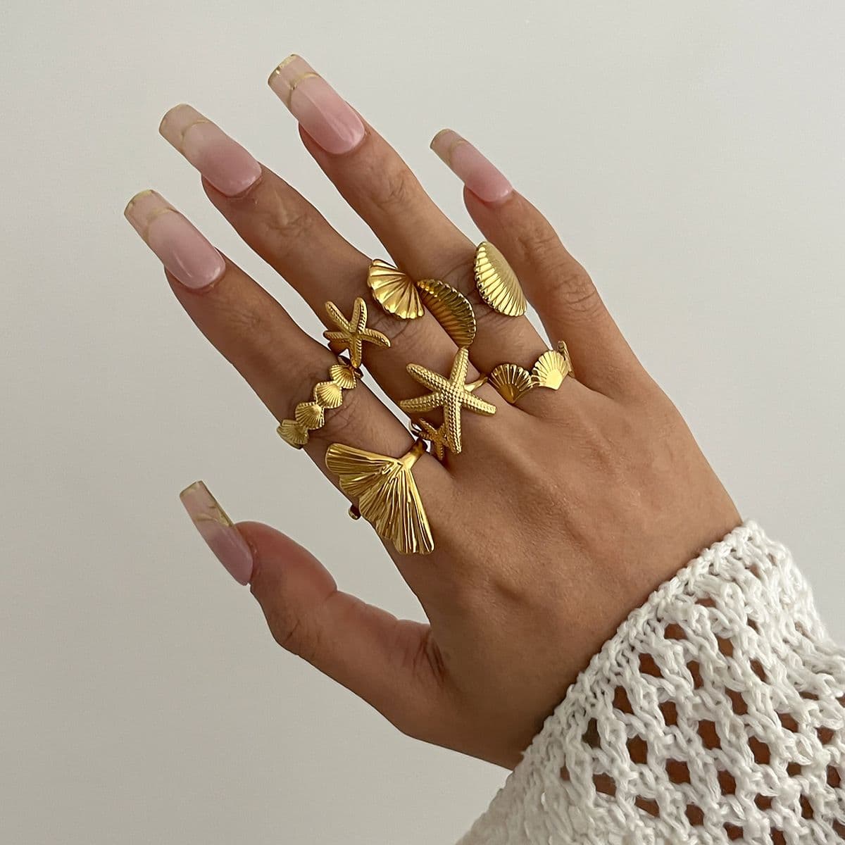 01 Light Gold Ring Set