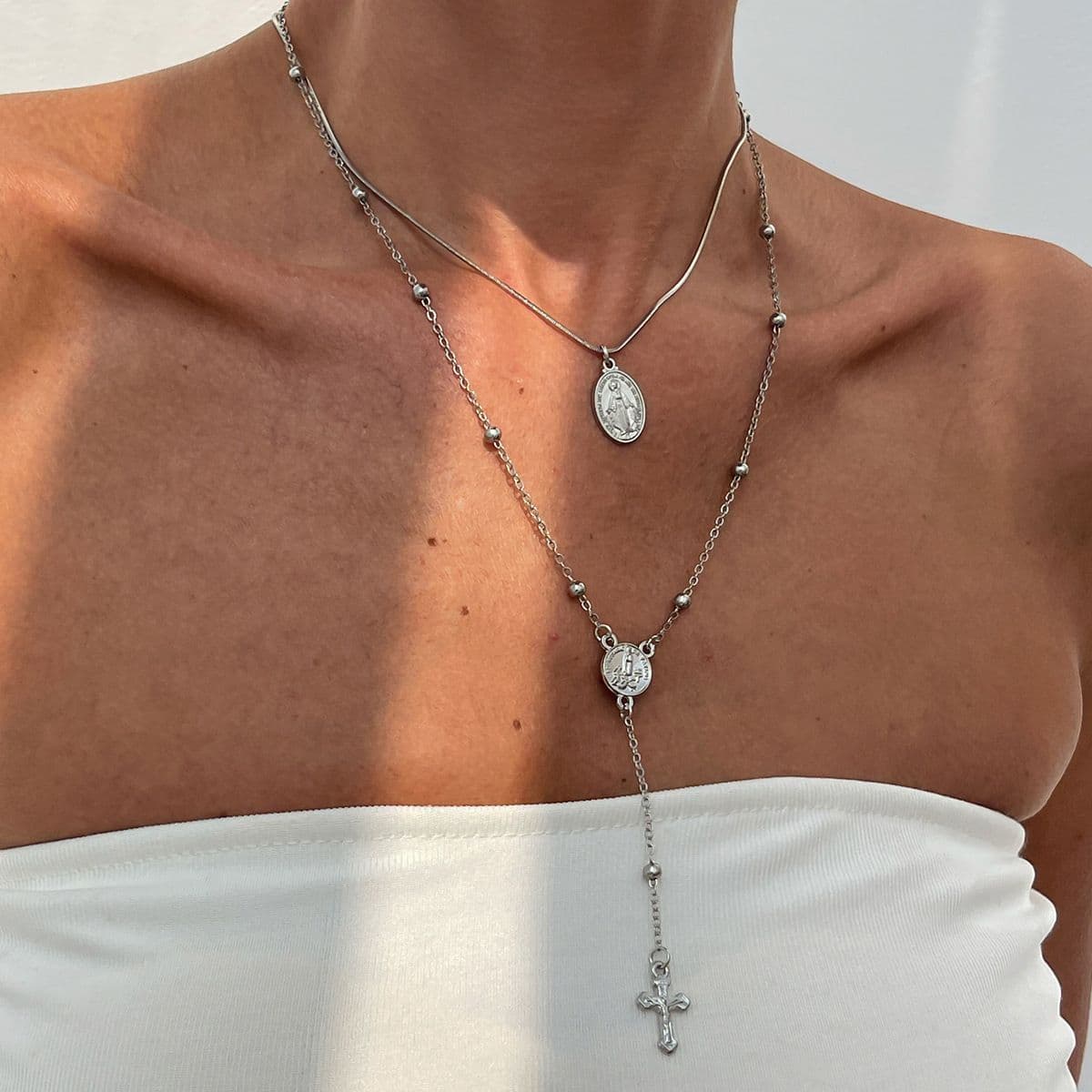 02 White K Necklace