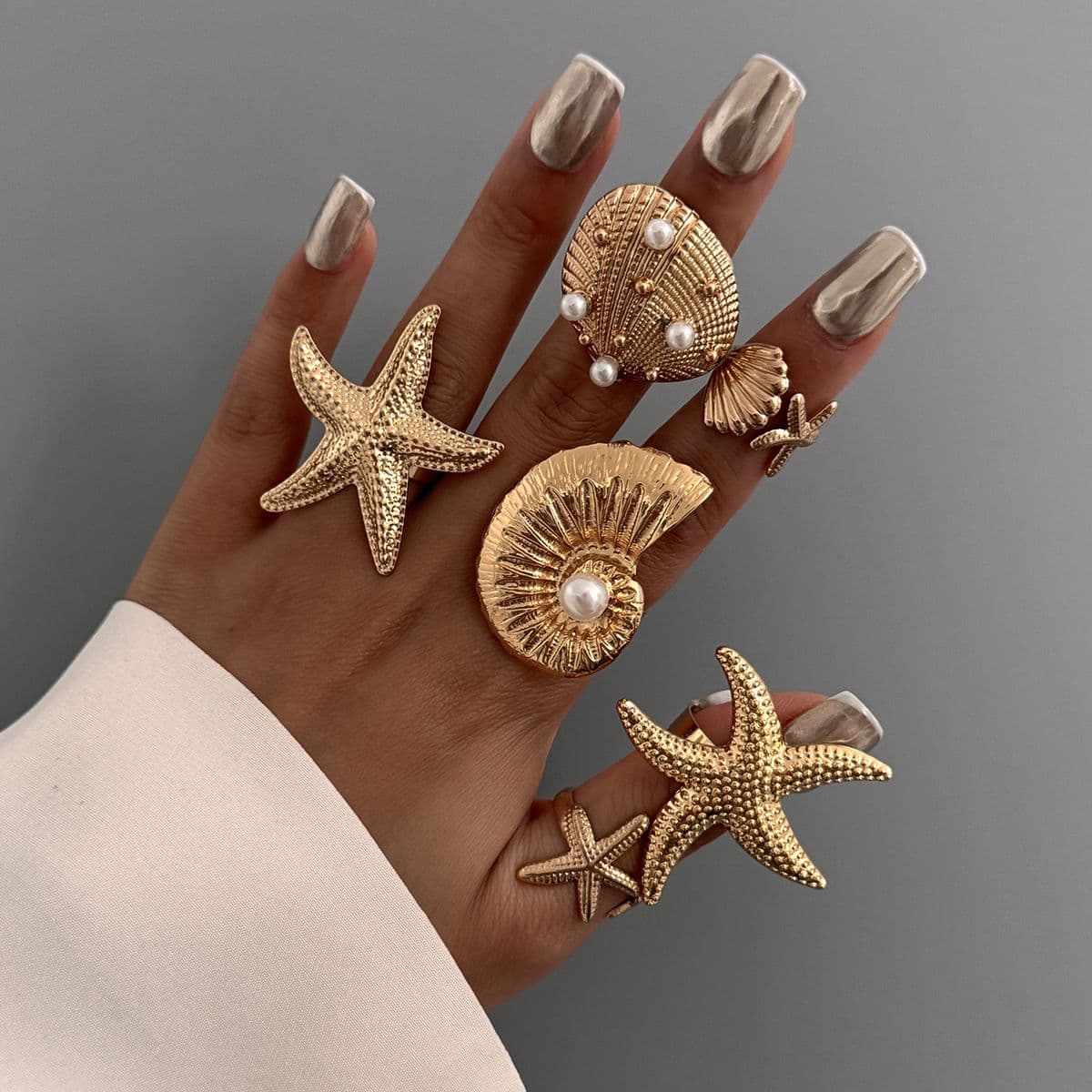 03 Light Gold Ring Set