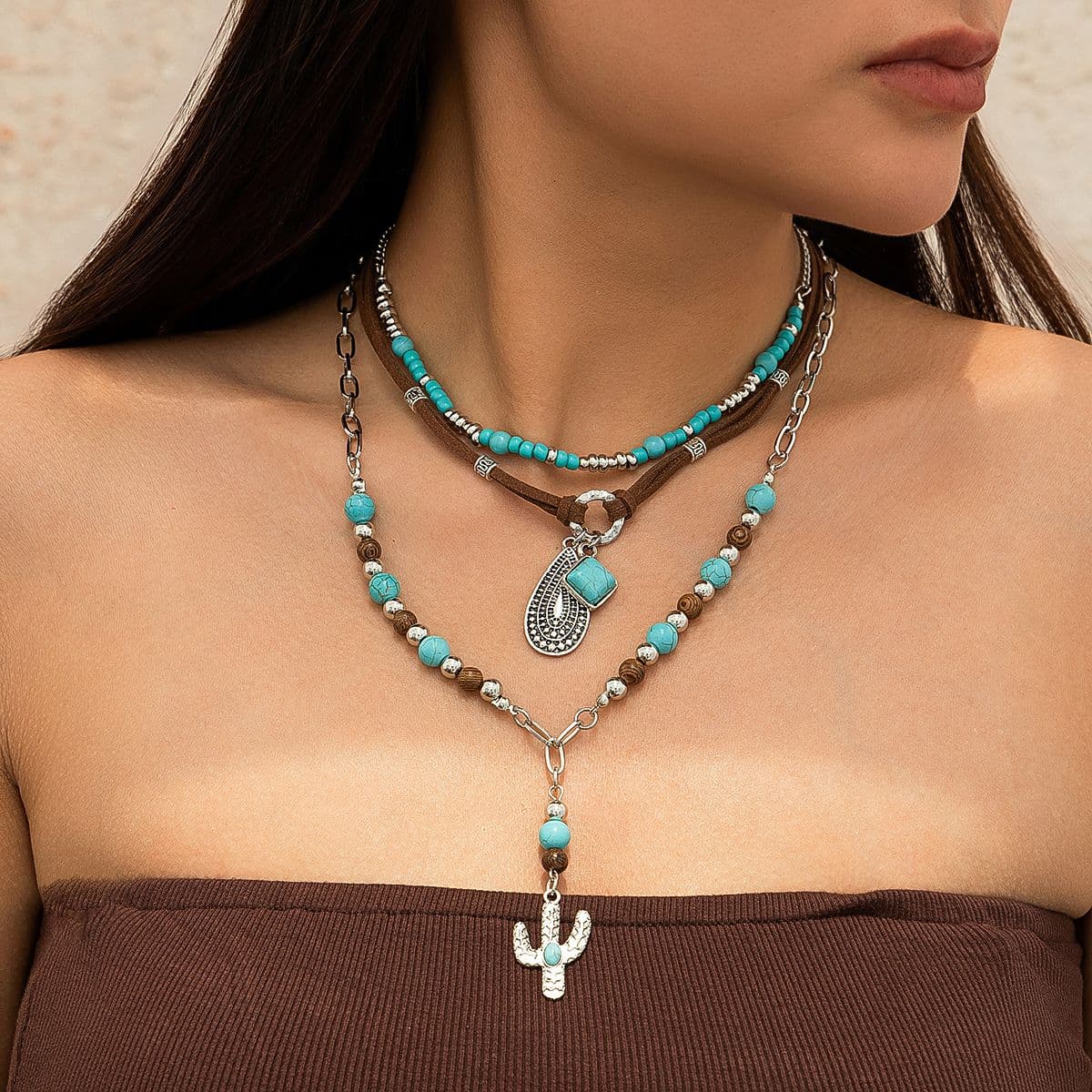 07 White K Necklace