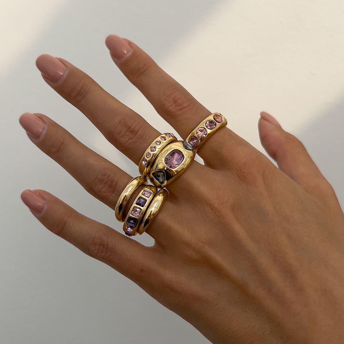 02 Light Gold Ring Set