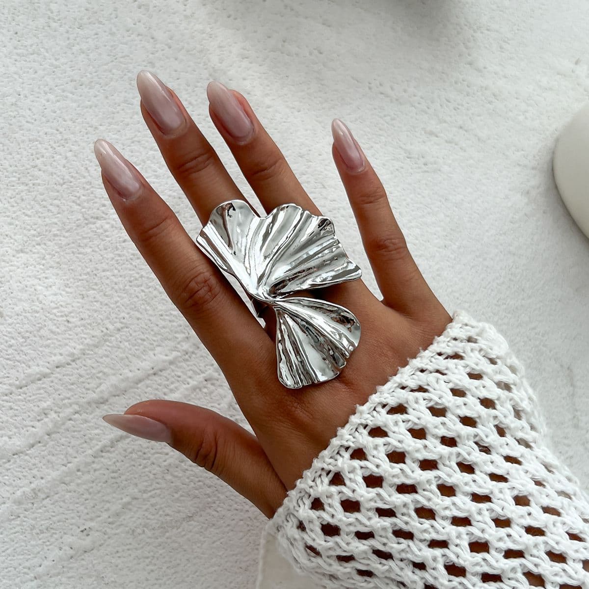 02 White K Ring