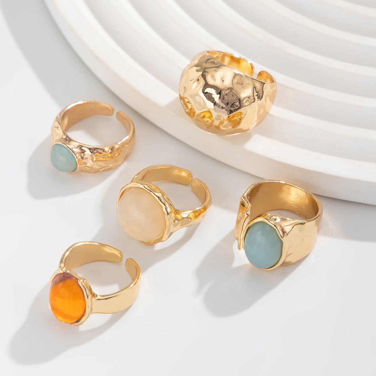 03 Light Gold Ring Set