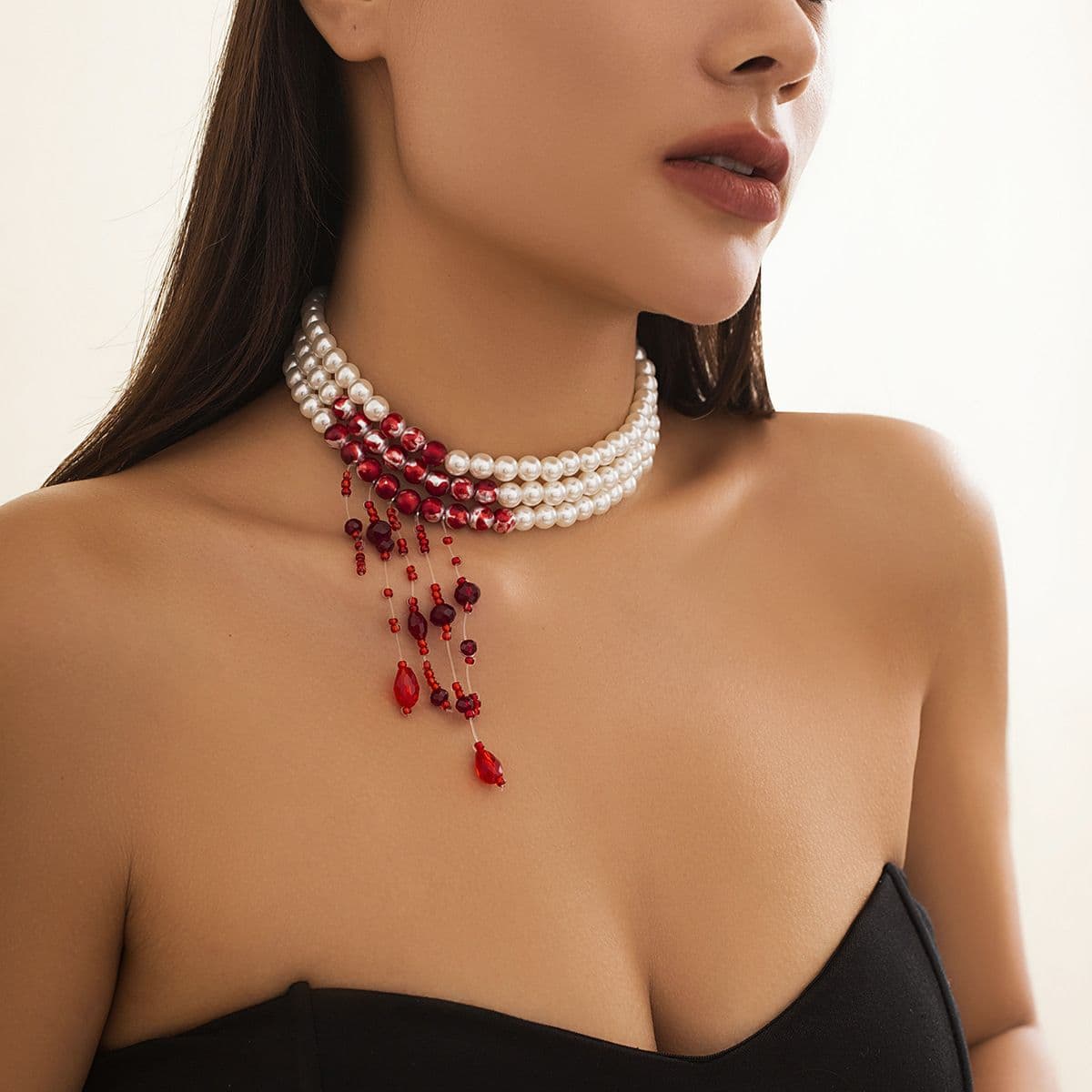 06 White K Necklace