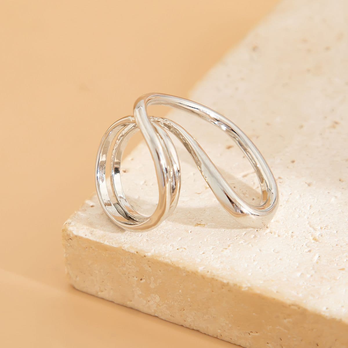 04 White K Ring