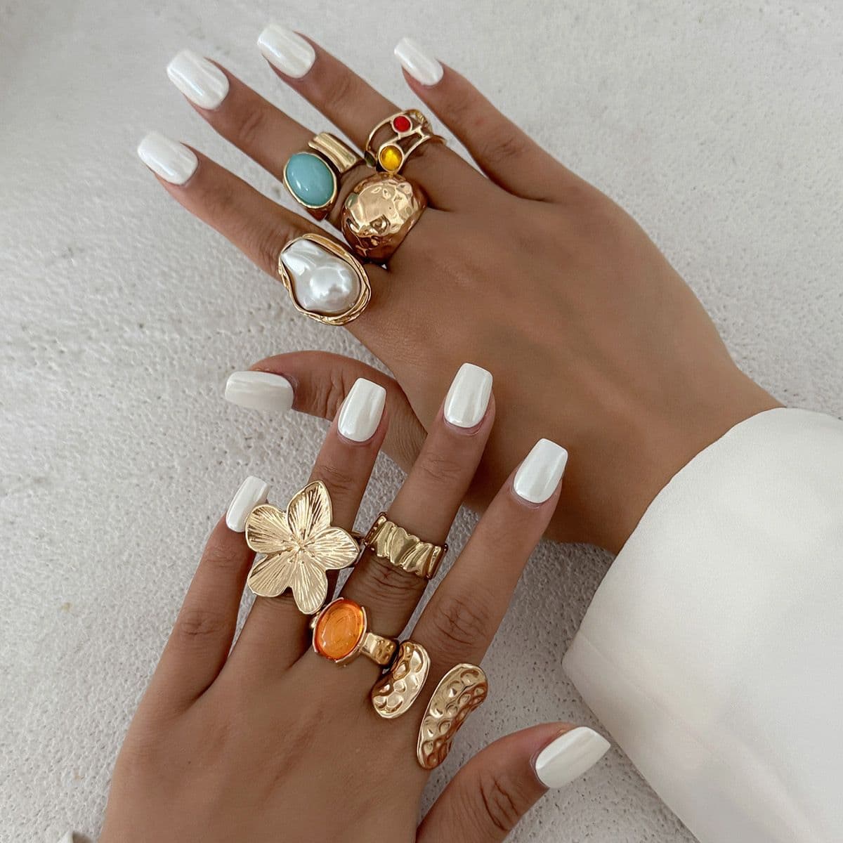 09 Light Gold Ring Set