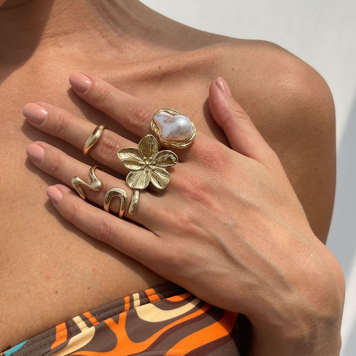 03 Light Gold Ring Set