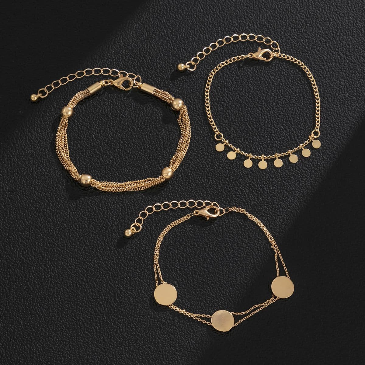 Retro Beaded Multi-Strand Chain Bracelet Set - Yunhai Jewelry