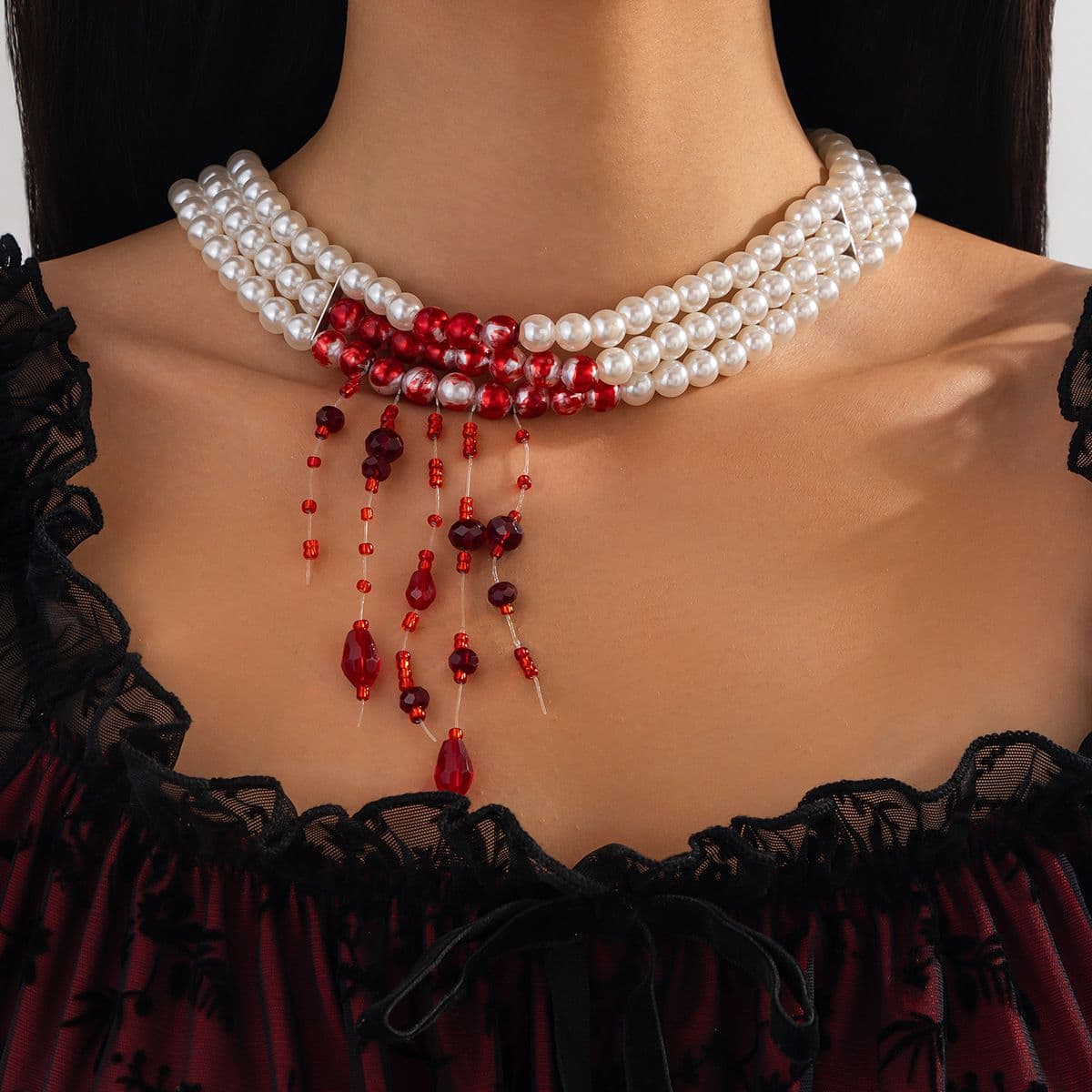 11 White K Necklace