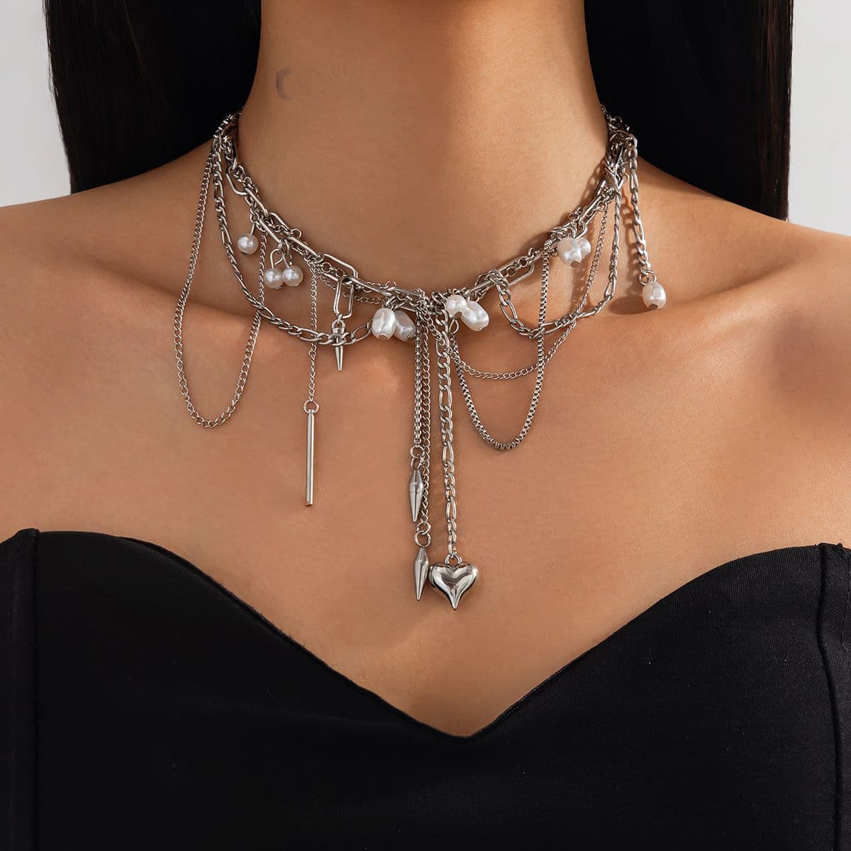 03 White K Necklace